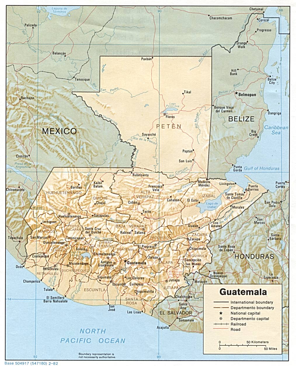 MAP OF GUATEMALA